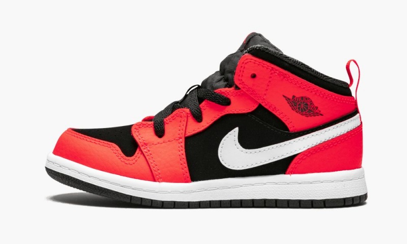 Nike Air Jordan 1 MID (TD) \'Infrared 23\' Lasten Kengät Mustat Valkoinen Punainen | 369QREZVB