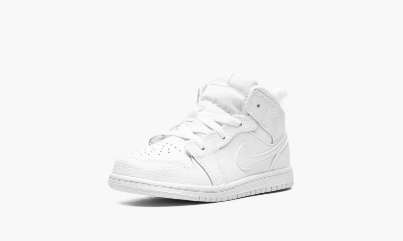 Nike Air Jordan 1 MID (TD) 'Triple White' Lasten Kengät Valkoinen | 769CBQVMW
