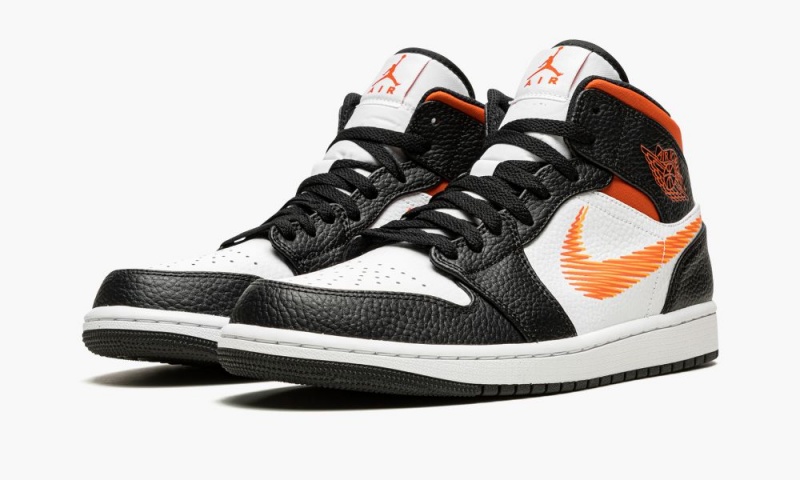 Nike Air Jordan 1 MID 'Zig Zag' Miesten Kengät Valkoinen Oranssi Oranssi | 293AQHLTE