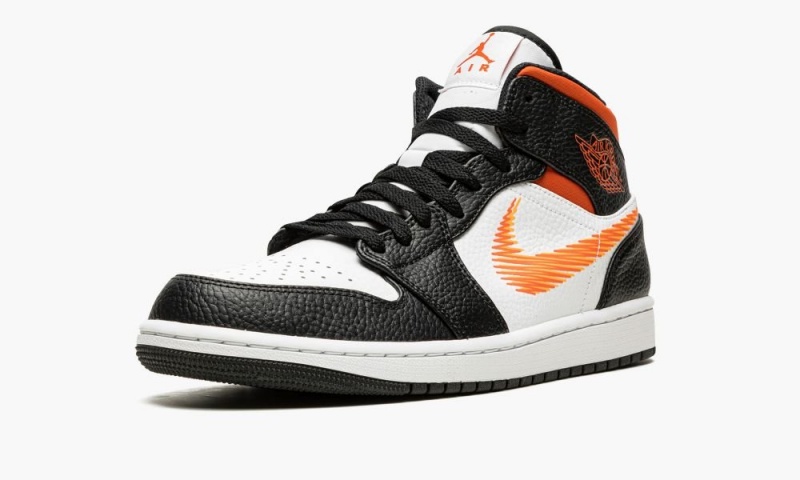 Nike Air Jordan 1 MID 'Zig Zag' Miesten Kengät Valkoinen Oranssi Oranssi | 293AQHLTE