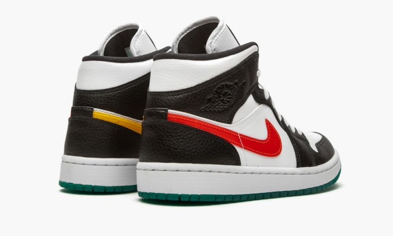 Nike Air Jordan 1 Mid 'Alternate Swooshes' Naisten Kengät Mustat Punainen Valkoinen | 765VUINAL