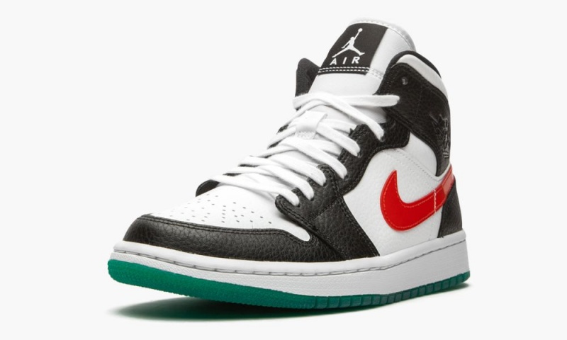 Nike Air Jordan 1 Mid 'Alternate Swooshes' Naisten Kengät Mustat Punainen Valkoinen | 765VUINAL