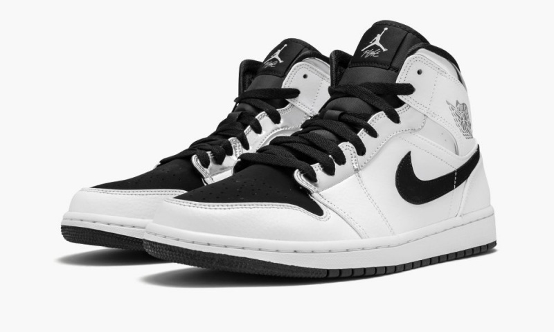 Nike Air Jordan 1 Mid 'Alternate Think 16' Miesten Kengät Valkoinen Metal Hopea Mustat | 870ZXTMUB