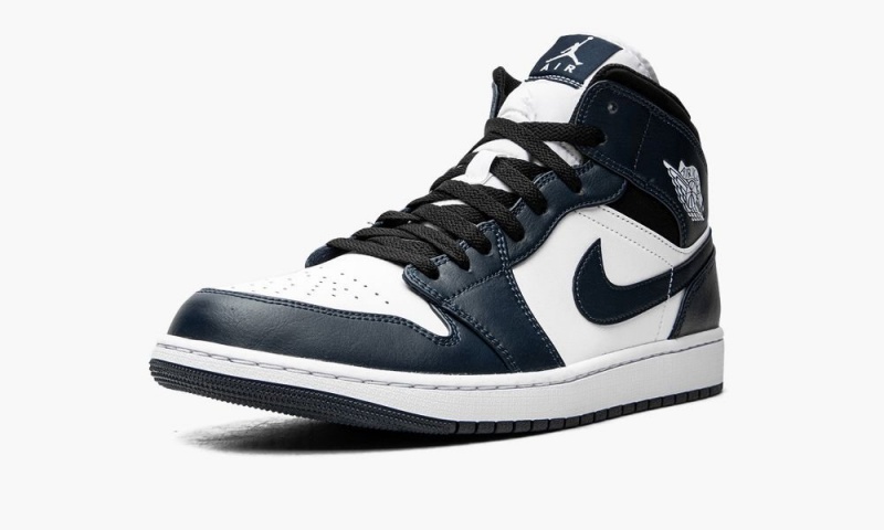 Nike Air Jordan 1 Mid 'Armory Navy' Miesten Kengät Laivastonsininen Valkoinen Mustat | 354HKPGIS