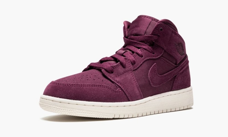 Nike Air Jordan 1 Mid BG 'Bordeaux' Lasten Kengät Viininpunainen Valkoinen | 381MYVNHQ