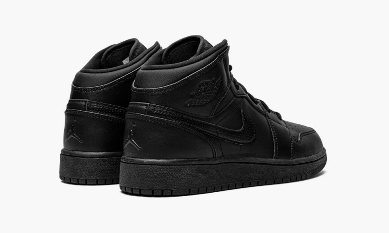Nike Air Jordan 1 Mid 'BLACK/WHITE' Lasten Kengät Mustat Valkoinen | 634PRSNYZ