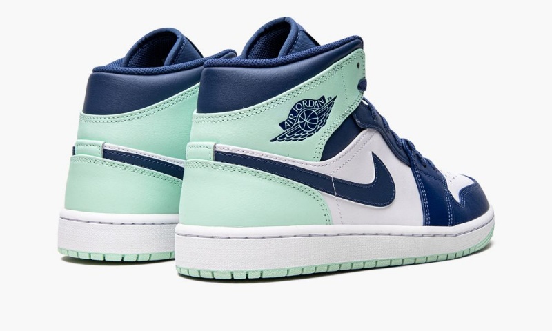 Nike Air Jordan 1 Mid 'Blue Mint' Miesten Kengät Laivastonsininen Minttu Valkoinen | 860TYHAFR