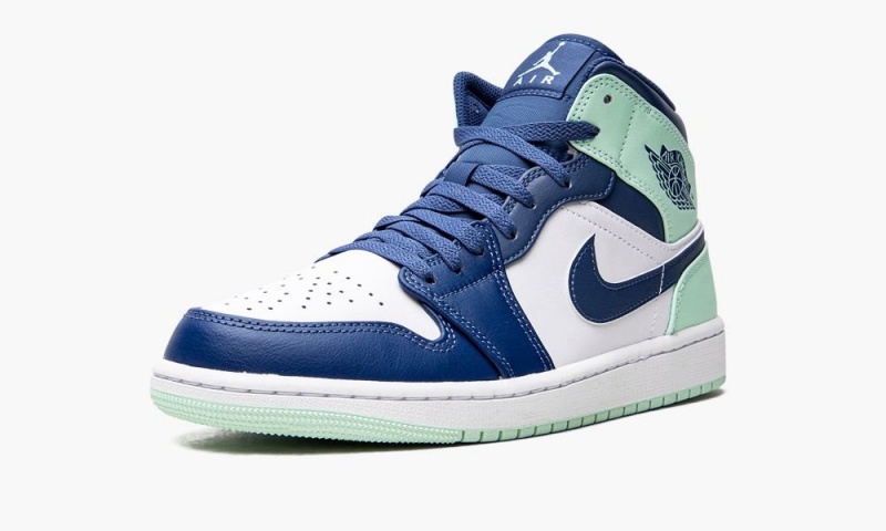 Nike Air Jordan 1 Mid 'Blue Mint' Miesten Kengät Laivastonsininen Minttu Valkoinen | 860TYHAFR