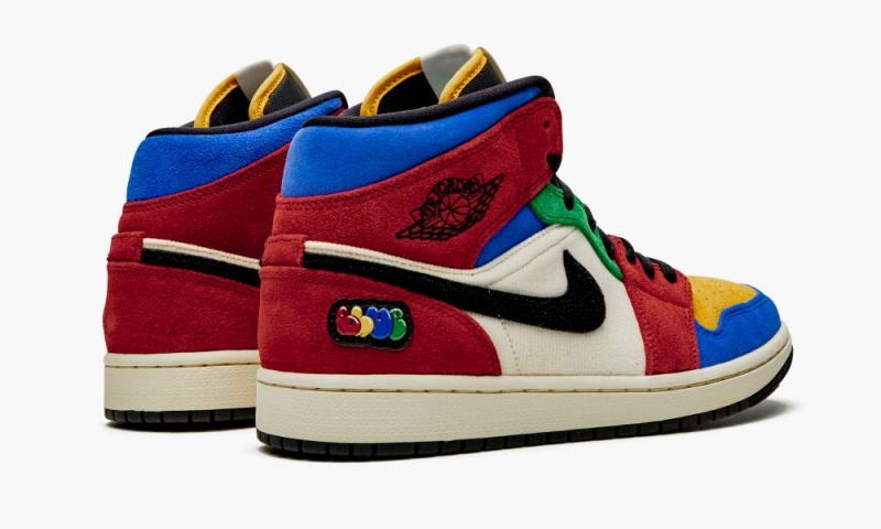 Nike Air Jordan 1 Mid 'Blue The Great - Fearless' Miesten Kengät Monivärinen | 910BYEJWN