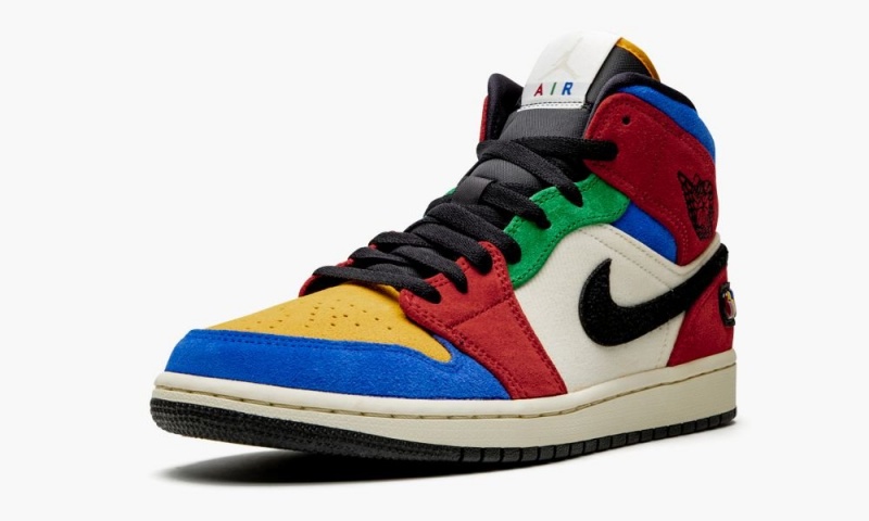 Nike Air Jordan 1 Mid 'Blue The Great - Fearless' Miesten Kengät Monivärinen | 910BYEJWN