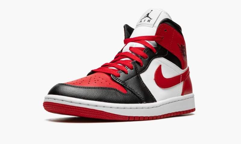 Nike Air Jordan 1 Mid 'Bred Varvas' Naisten Kengät Mustat Punainen | 851FVKWAT