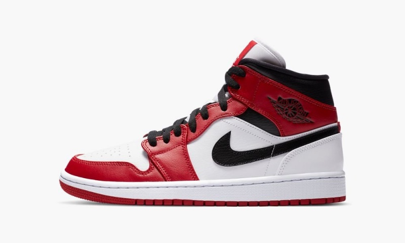 Nike Air Jordan 1 Mid \'Chicago 2020\' Miesten Kengät Valkoinen Punainen Mustat | 984OHMBVU