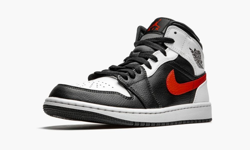 Nike Air Jordan 1 Mid 'Chile Red' Miesten Kengät Mustat Punainen Valkoinen | 597RJGKLP