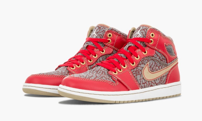 Nike Air Jordan 1 Mid 'Denim Pack' Miesten Kengät Punainen | 123XLMRDH