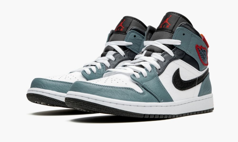 Nike Air Jordan 1 Mid 'Facetasm - Fearless' Miesten Kengät Valkoinen Vaaleansininen Laivastonsininen | 784EVZORC