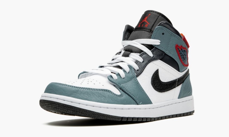 Nike Air Jordan 1 Mid 'Facetasm - Fearless' Miesten Kengät Valkoinen Vaaleansininen Laivastonsininen | 784EVZORC