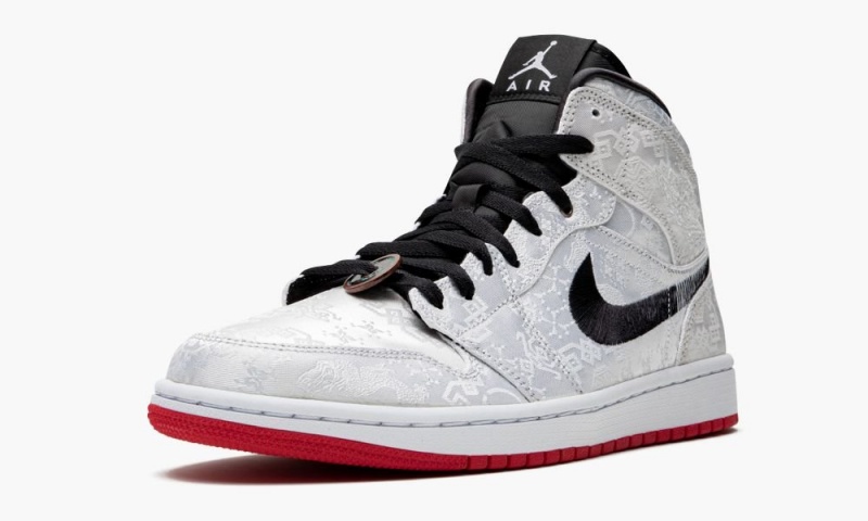 Nike Air Jordan 1 Mid 'Fearless Edison Chen - Clot Silk' Miesten Kengät Hopea Mustat Punainen | 650XOVSBH