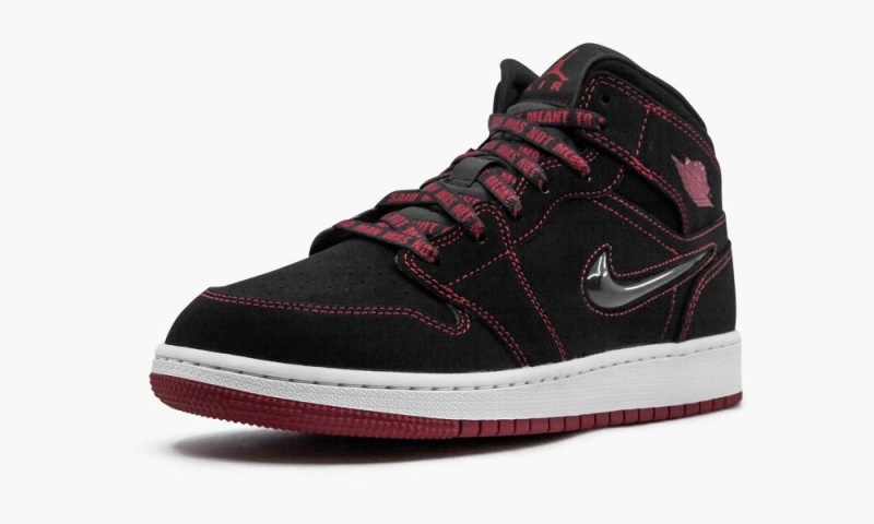 Nike Air Jordan 1 Mid Fearless GS 'Come Fly With Me' Lasten Kengät Mustat Punainen Valkoinen | 617NIPMGK