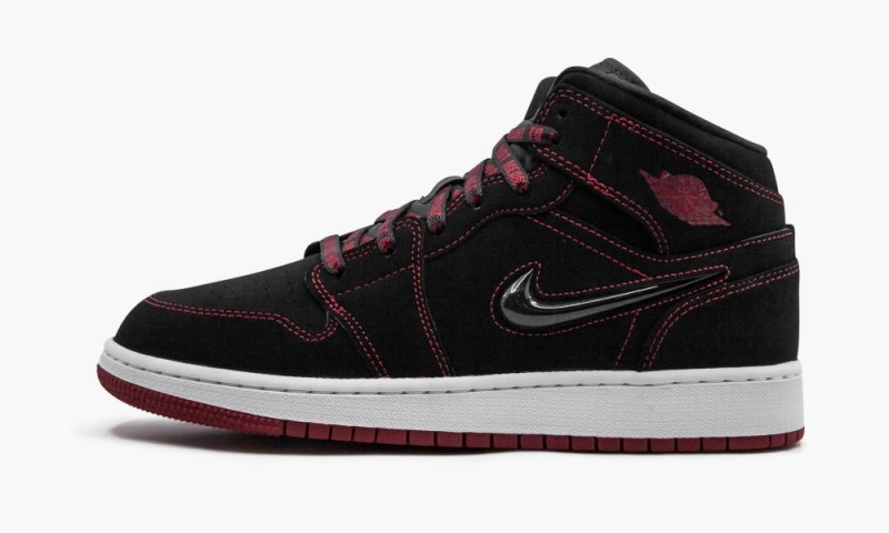 Nike Air Jordan 1 Mid Fearless GS \'Come Fly With Me\' Lasten Kengät Mustat Punainen Valkoinen | 617NIPMGK