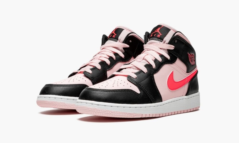 Nike Air Jordan 1 Mid GS 'Atmosphere' Lasten Kengät Mustat | 082LRJQGN