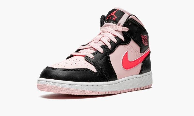 Nike Air Jordan 1 Mid GS 'Atmosphere' Lasten Kengät Mustat | 082LRJQGN