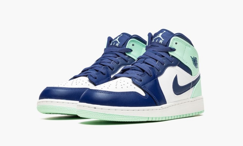 Nike Air Jordan 1 Mid GS 'Blue Mint' Lasten Kengät Laivastonsininen Minttu Valkoinen | 927PJKAER