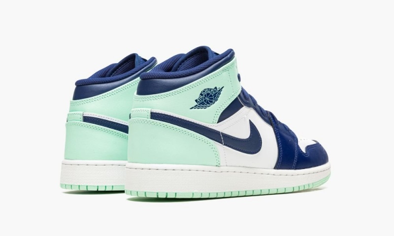 Nike Air Jordan 1 Mid GS 'Blue Mint' Lasten Kengät Laivastonsininen Minttu Valkoinen | 927PJKAER