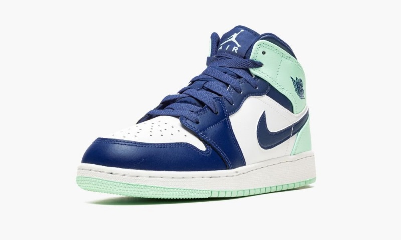 Nike Air Jordan 1 Mid GS 'Blue Mint' Lasten Kengät Laivastonsininen Minttu Valkoinen | 927PJKAER