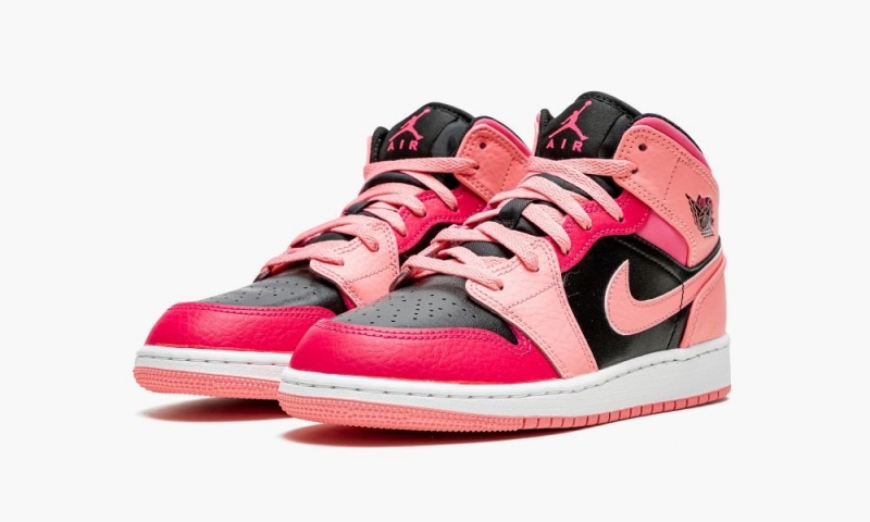 Nike Air Jordan 1 Mid (GS) 'Coral Chalk' Lasten Kengät Koralli | 956VYHTSA