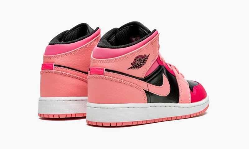 Nike Air Jordan 1 Mid (GS) 'Coral Chalk' Lasten Kengät Koralli | 956VYHTSA