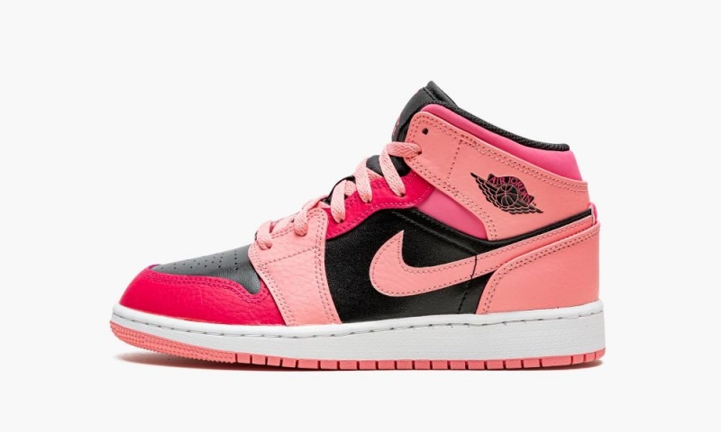 Nike Air Jordan 1 Mid (GS) \'Coral Chalk\' Lasten Kengät Koralli | 956VYHTSA