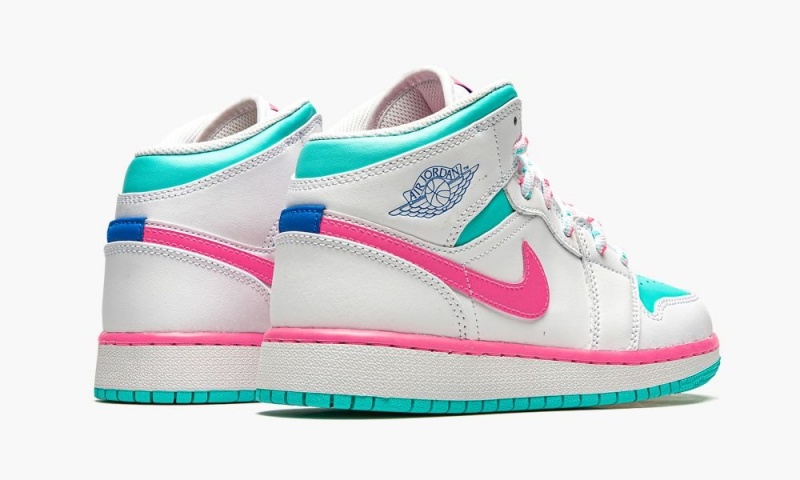 Nike Air Jordan 1 Mid GS 'Digitaalinen Pink' Lasten Kengät Valkoinen Pinkki | 680CTUKLW