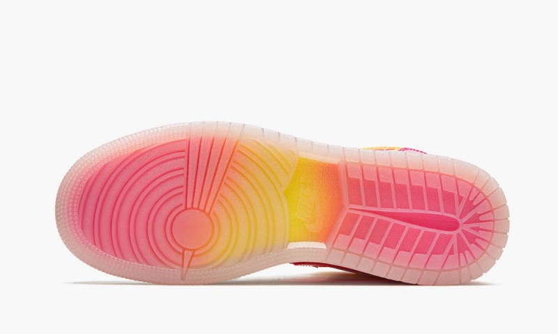 Nike Air Jordan 1 Mid GS 'Edge Glow' Lasten Kengät Valkoinen Punainen Pinkki | 620QLODSF