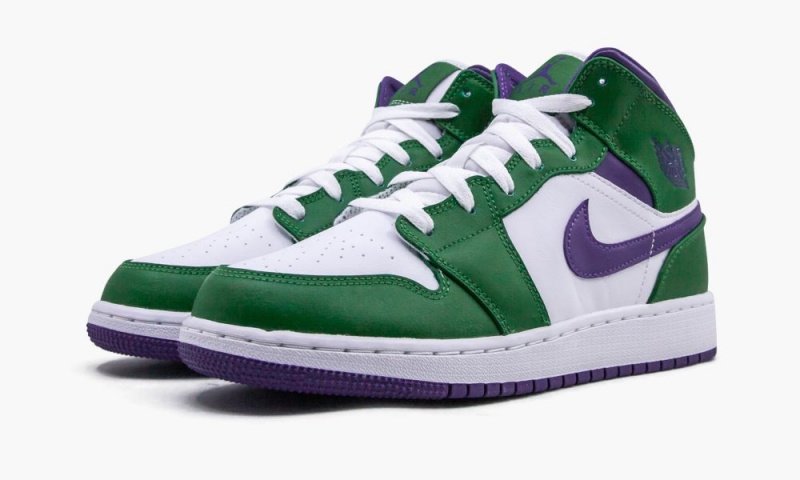 Nike Air Jordan 1 Mid (GS) 'Hulk' Lasten Kengät Vihreä Violetit Valkoinen | 986ITHWXD
