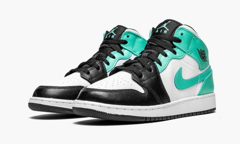 Nike Air Jordan 1 Mid GS 'Igloo - Tropical Twist' Lasten Kengät Valkoinen Mustat | 730RSWOCJ