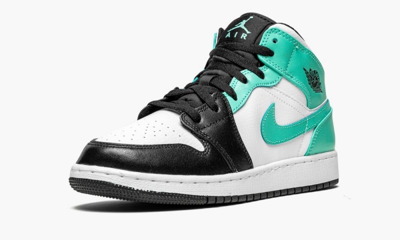 Nike Air Jordan 1 Mid GS 'Igloo - Tropical Twist' Lasten Kengät Valkoinen Mustat | 730RSWOCJ