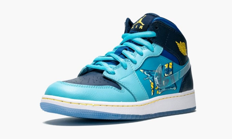 Nike Air Jordan 1 Mid (GS) Lasten Kengät Sininen Kuninkaallinen Sininen | 894AFTUDW
