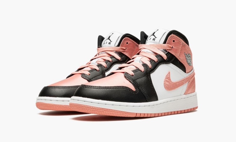 Nike Air Jordan 1 Mid GS 'Light Madder Root' Lasten Kengät Valkoinen Mustat | 796PSDGJB