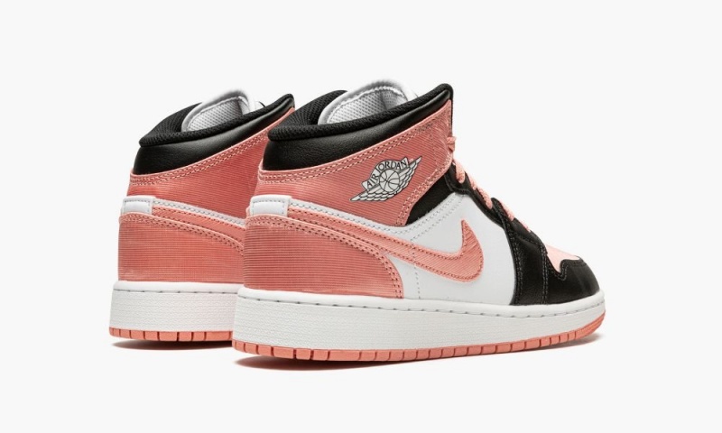 Nike Air Jordan 1 Mid GS 'Light Madder Root' Lasten Kengät Valkoinen Mustat | 796PSDGJB