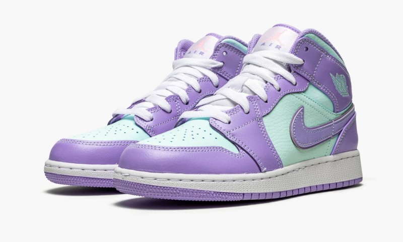 Nike Air Jordan 1 Mid GS 'Purple Pulse / Arctic Punch' Lasten Kengät Violetit | 893FWBGLM
