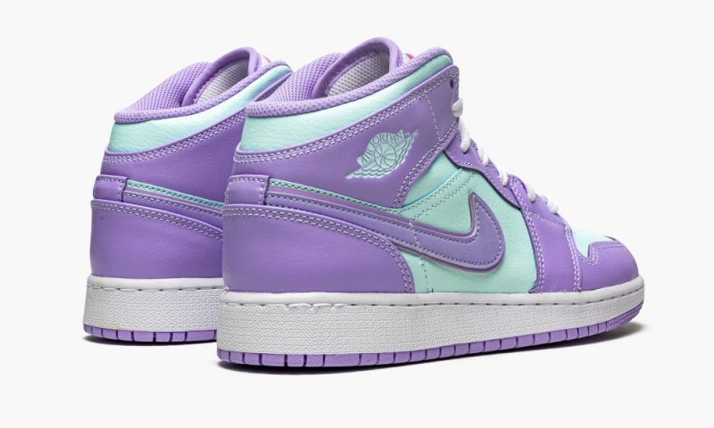 Nike Air Jordan 1 Mid GS 'Purple Pulse / Arctic Punch' Lasten Kengät Violetit | 893FWBGLM