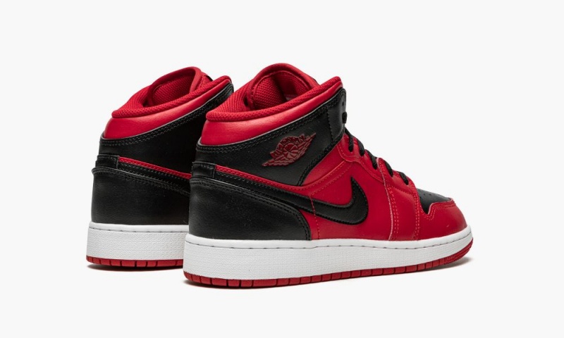 Nike Air Jordan 1 Mid GS 'Reverse Bred' Lasten Kengät Punainen Mustat Valkoinen | 365GODAYM