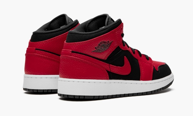 Nike Air Jordan 1 Mid (GS) 'Reverse Bred' Lasten Kengät Mustat Punainen Valkoinen | 205TWHBXP
