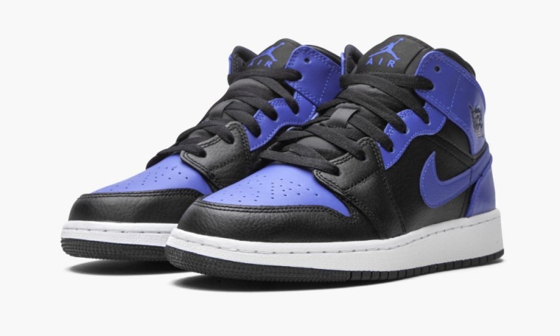 Nike Air Jordan 1 Mid GS 'Royal 2020' Lasten Kengät Mustat Kuninkaallinen Sininen Valkoinen | 081LPKJZG