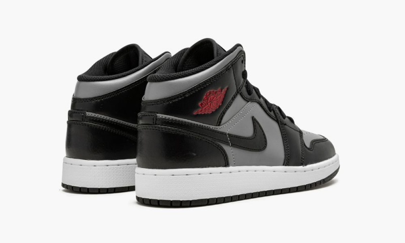 Nike Air Jordan 1 Mid GS 'Shadow / Red' Lasten Kengät Mustat Punainen Harmaat | 274FXGZQC