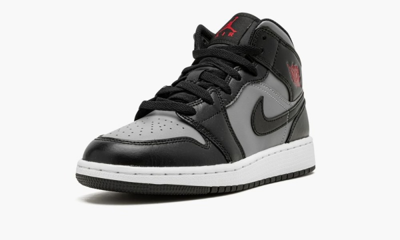 Nike Air Jordan 1 Mid GS 'Shadow / Red' Lasten Kengät Mustat Punainen Harmaat | 274FXGZQC