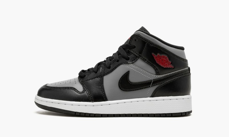 Nike Air Jordan 1 Mid GS \'Shadow / Red\' Lasten Kengät Mustat Punainen Harmaat | 274FXGZQC