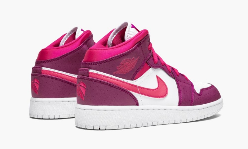 Nike Air Jordan 1 Mid (GS) 'True Berry' Lasten Kengät Pinkki Valkoinen | 462DZTXBL