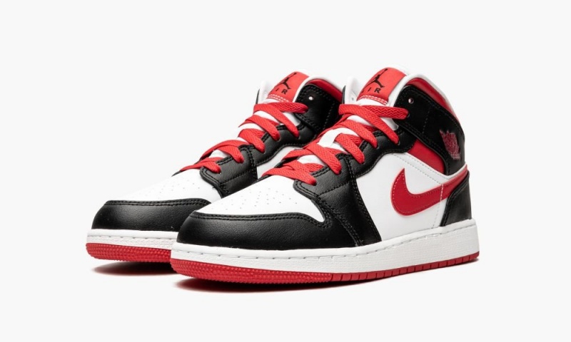 Nike Air Jordan 1 Mid GS 'Very Berry' Lasten Kengät Mustat Valkoinen Punainen | 024EAZXUN