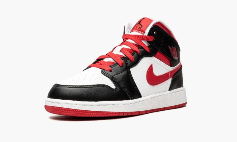Nike Air Jordan 1 Mid GS 'Very Berry' Lasten Kengät Mustat Valkoinen Punainen | 024EAZXUN